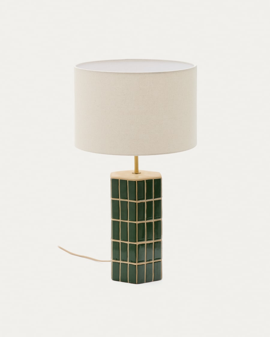 Rue green ceramic table lamp