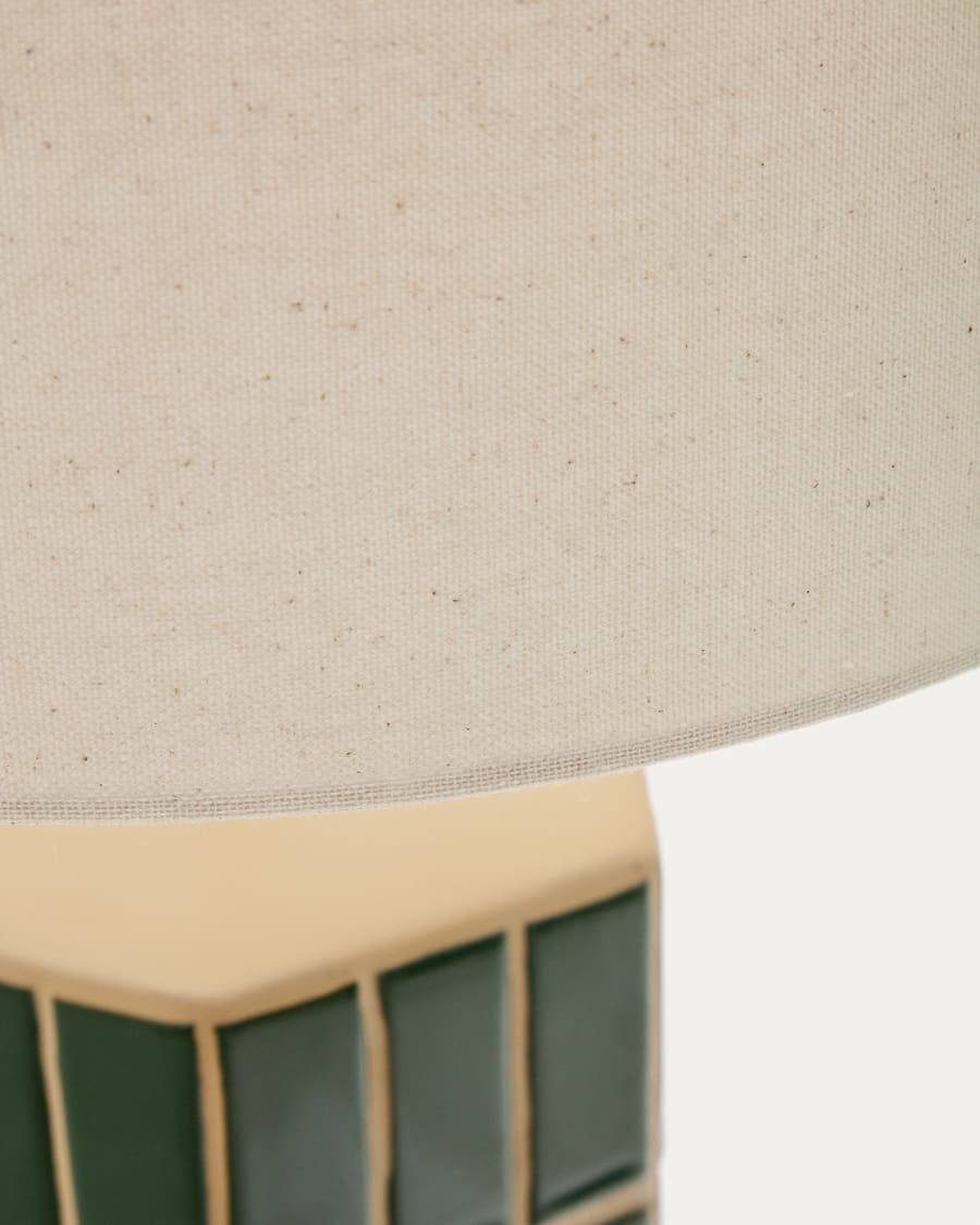 Rue green ceramic table lamp