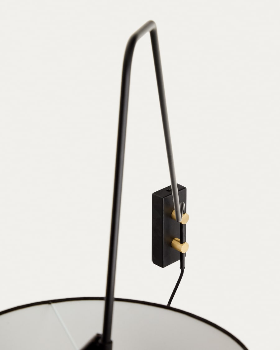 Jex wall lamp made of black painted metal UK adapter