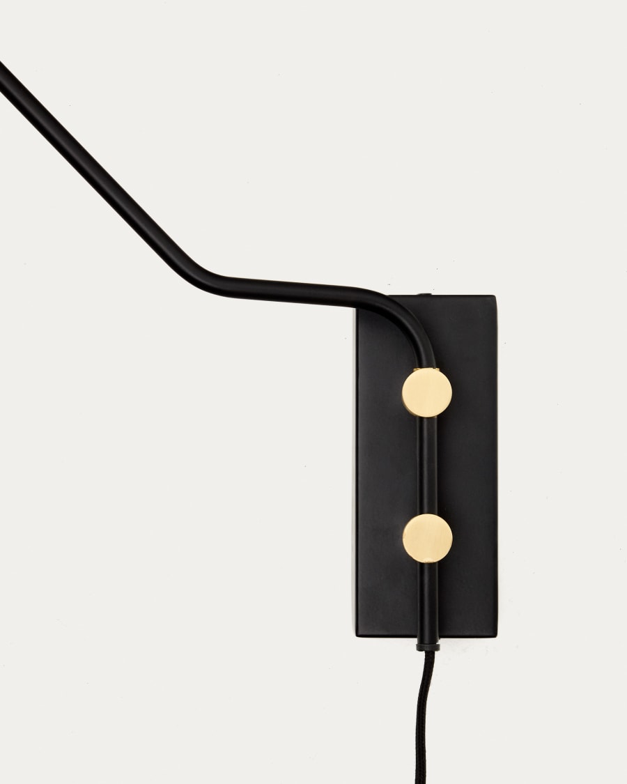 Jex wall lamp made of black painted metal UK adapter