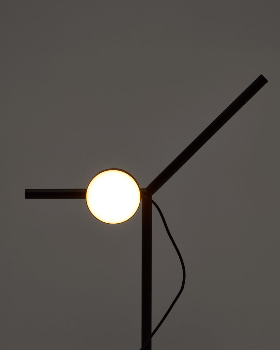 Orey black metal table lamp with multi-position spotlight