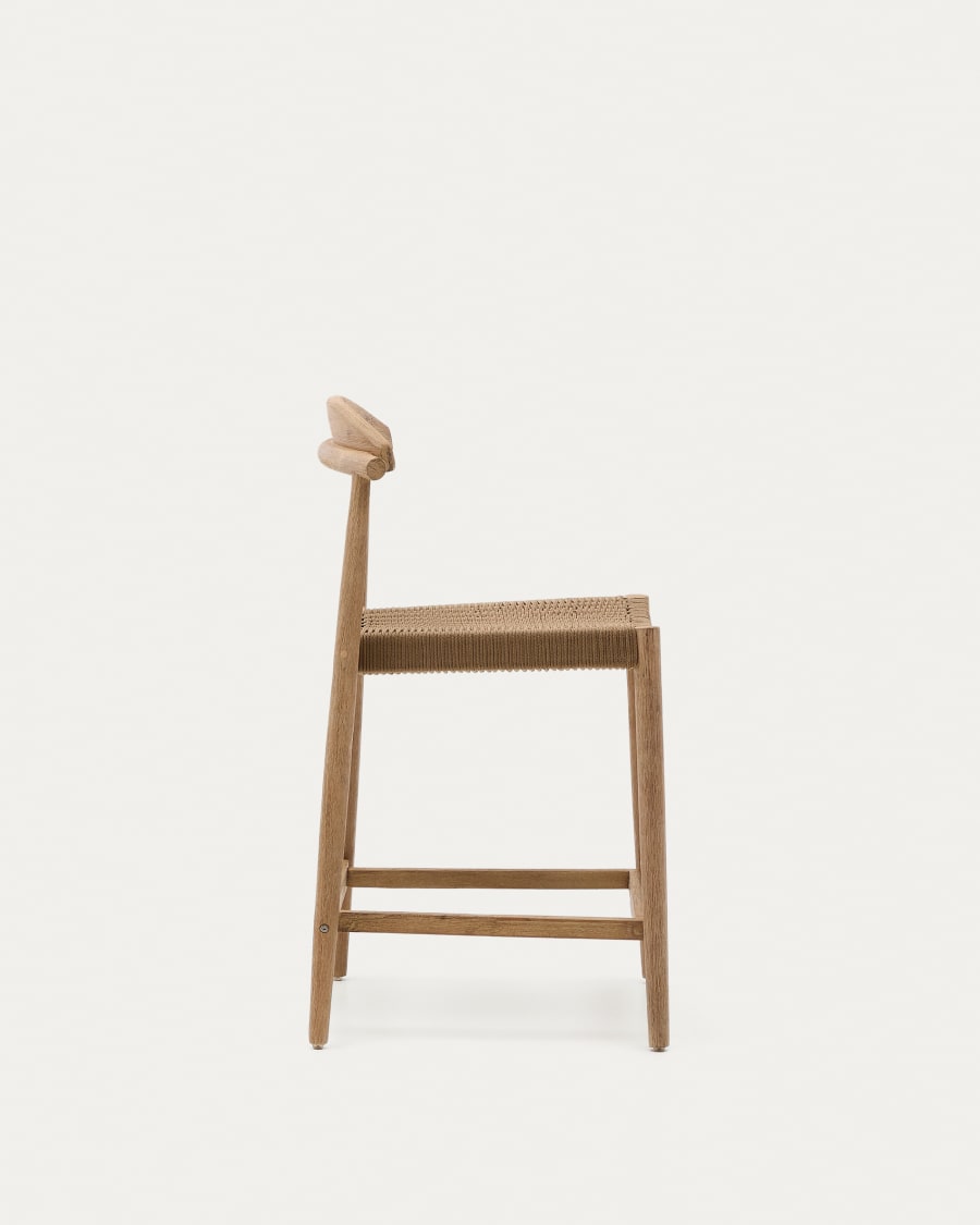 Nina stool in solid acacia wood height 62 cm