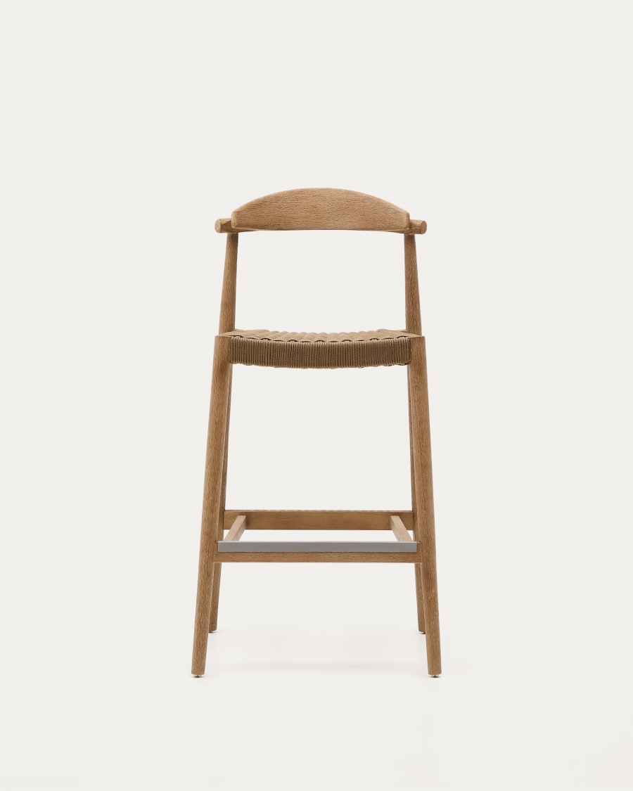 Nina stool in solid acacia wood, height 76 cm FSC 100%