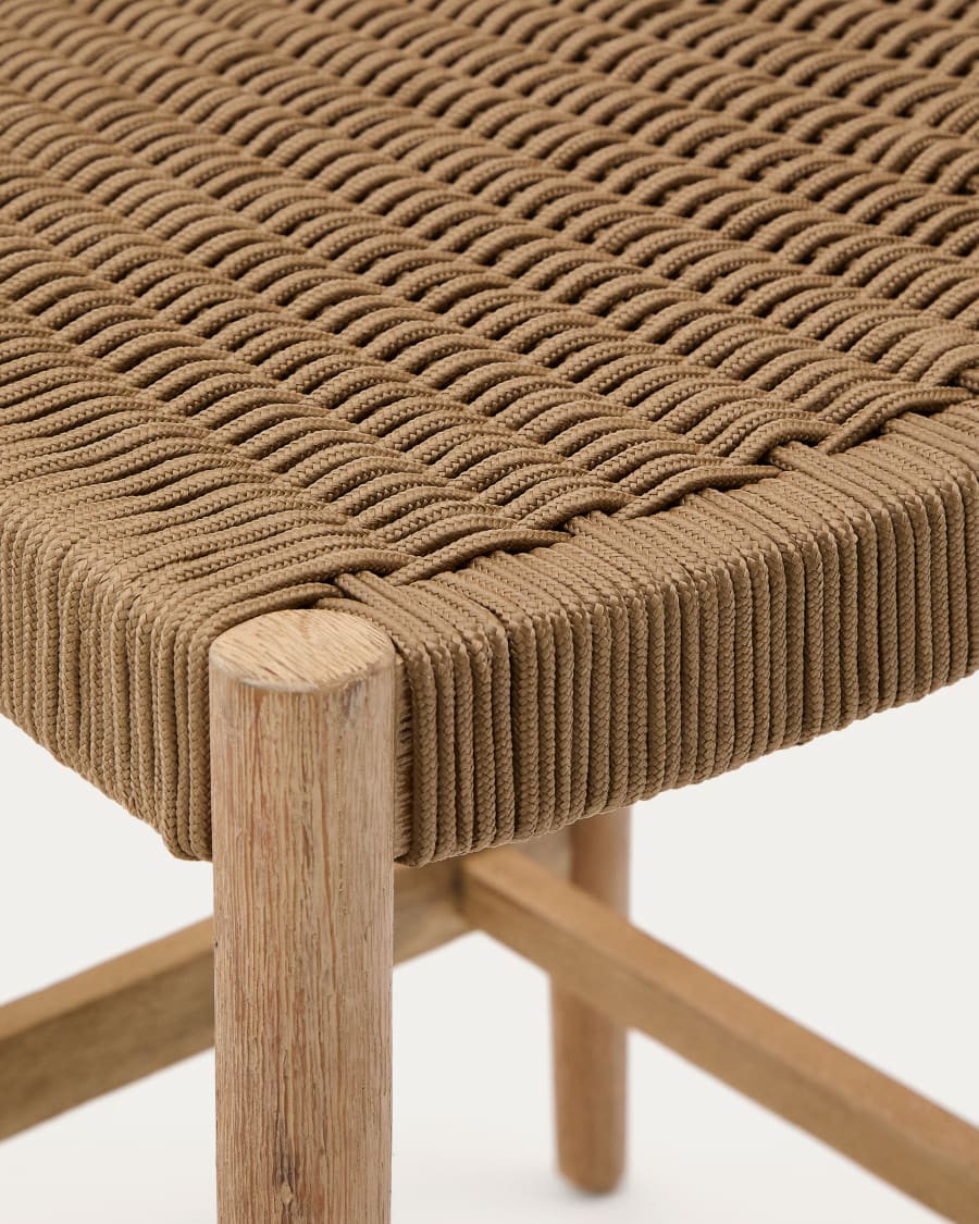 Nina stool in solid acacia wood height 62 cm
