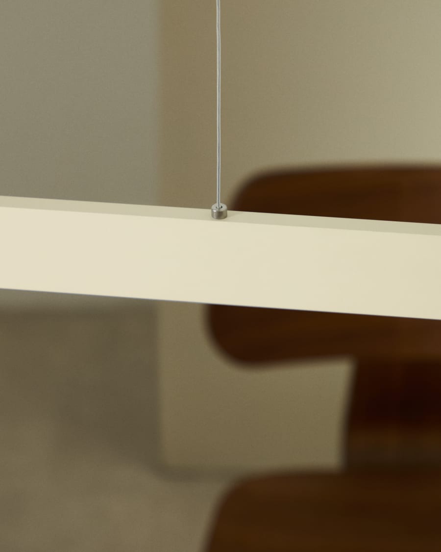 Deckenleuchte Boadella aus Aluminium mit beigem Finish