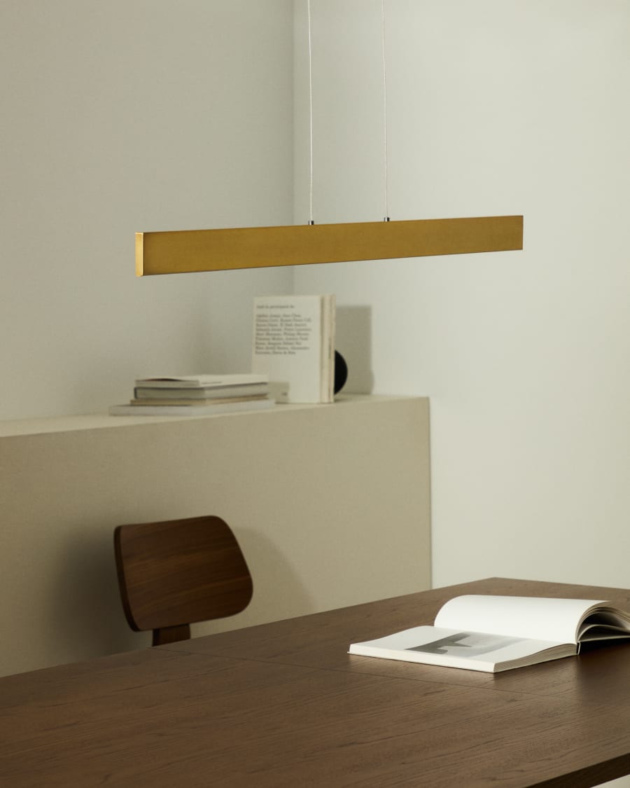Boadella aluminium ceiling lamp with gold painted finish