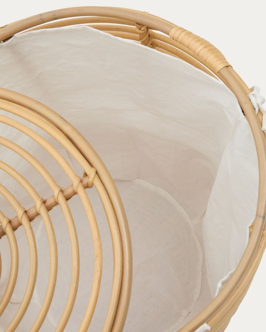 Wäschekorb Liora aus Rattan, 59 cm