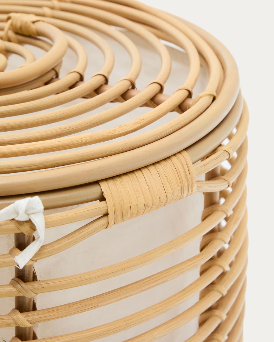 Wäschekorb Liora aus Rattan, 59 cm