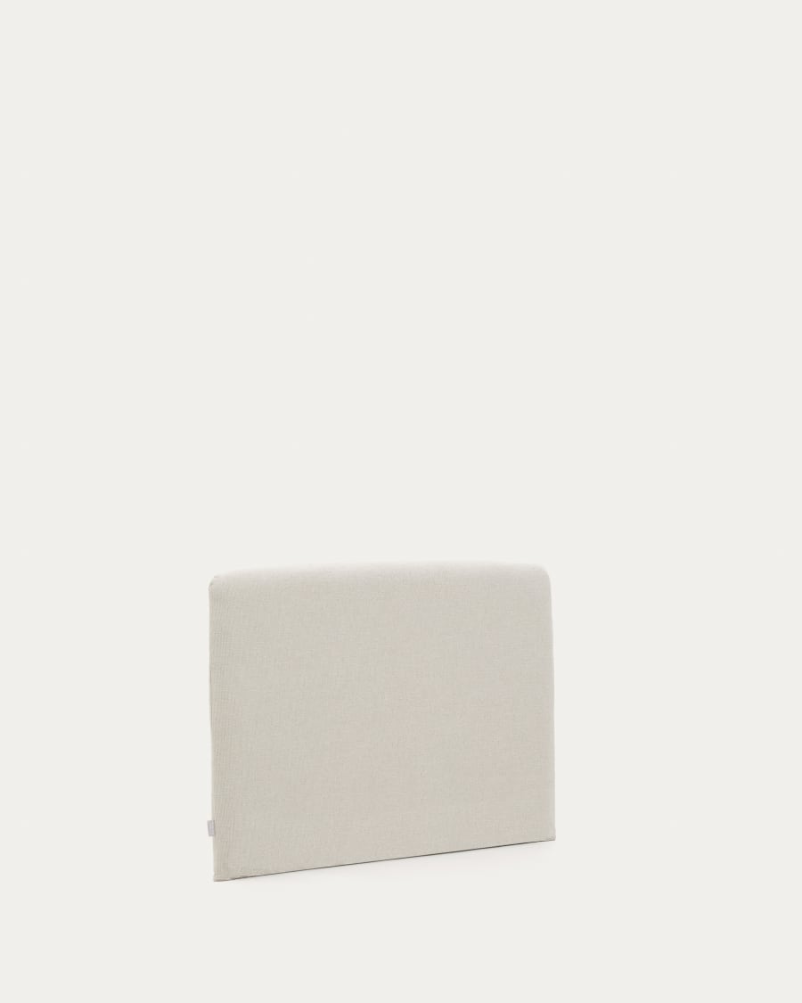 Pearl chenille Valma headboard with removable cover for a 90 x 200 cm bed