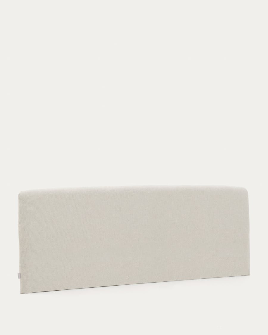 Pearl chenille Valma headboard with removable cover for a 180 x 200 cm bed