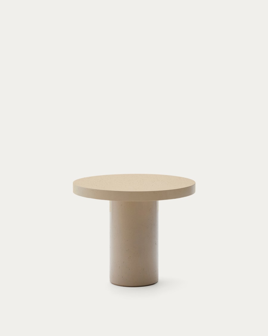 Aiguablava beige cement round table Ø90cm