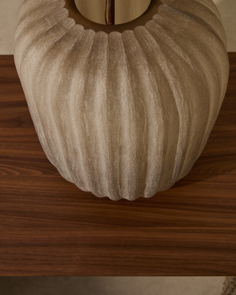 Lumia beige glass vase 38cm