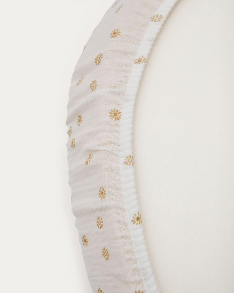 100% cotton, sun print, bottom sheet for Olna Moses basket 40 x 75 cm