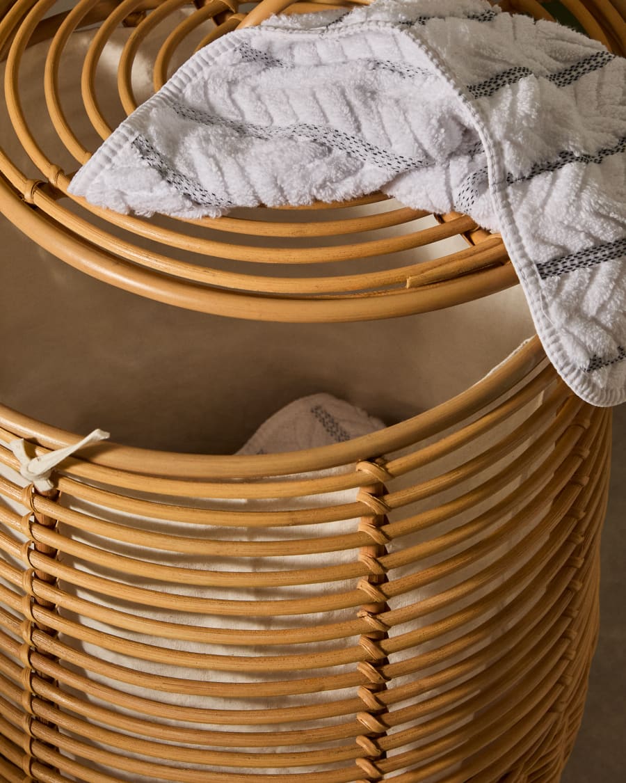 Wäschekorb Liora aus Rattan, 59 cm
