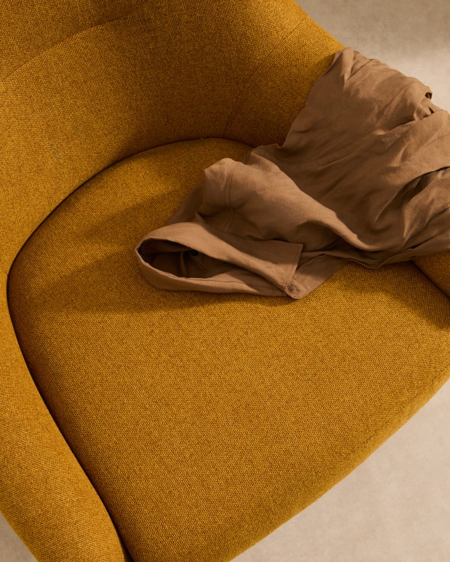 Candela mustard-coloured armchair