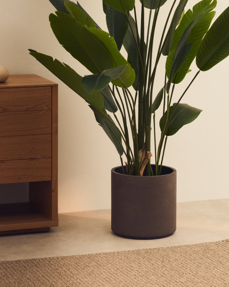 Sintina set of 3 grey cement and fiberglass plant pots Ø 23 cm / Ø 27.5 cm / 32 cm