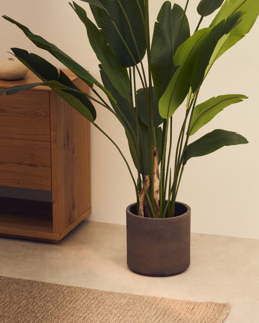 Sintina set of 3 grey cement and fiberglass plant pots Ø 23 cm / Ø 27.5 cm / 32 cm