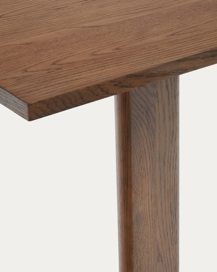 Arlen extendable table in solid oak wood and veneer with a walnut finish 200(250) 95 cm FSC Mix Credit