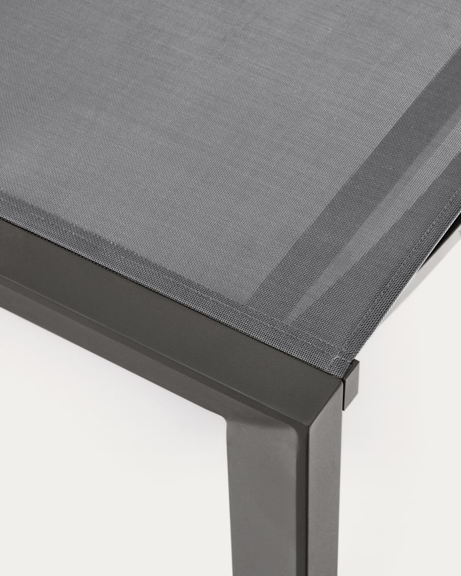 Canutells aluminum sun lounger with dark grey finish