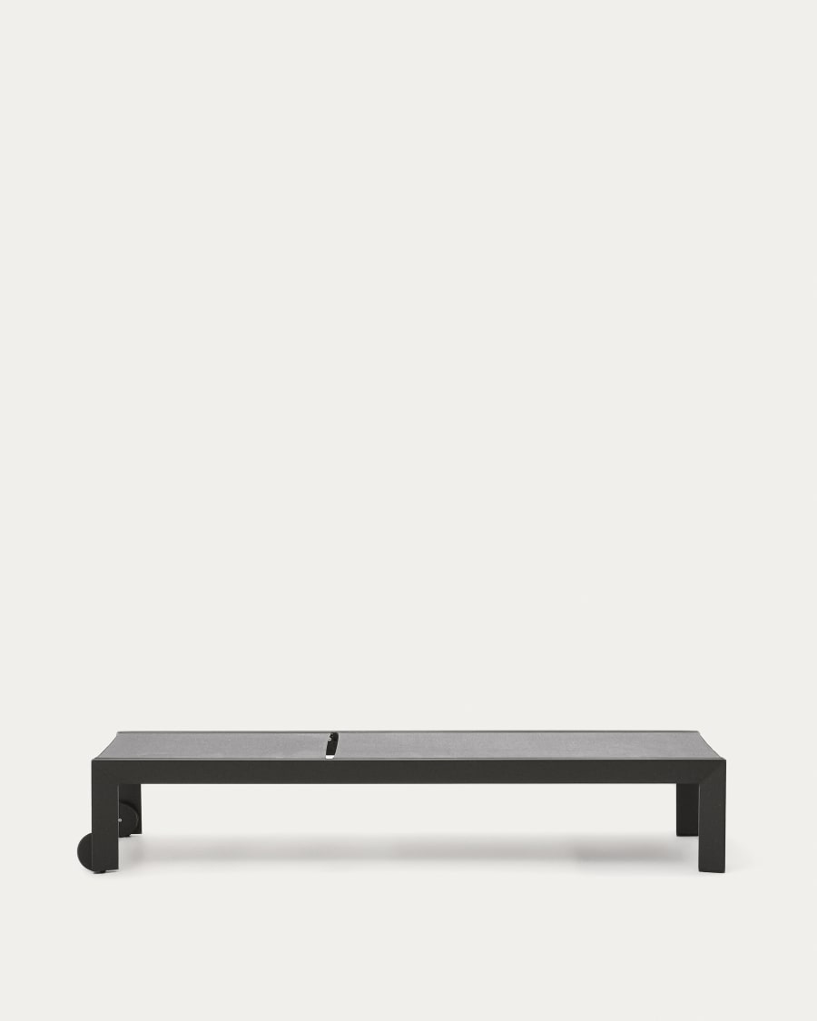 Canutells aluminum sun lounger with dark grey finish