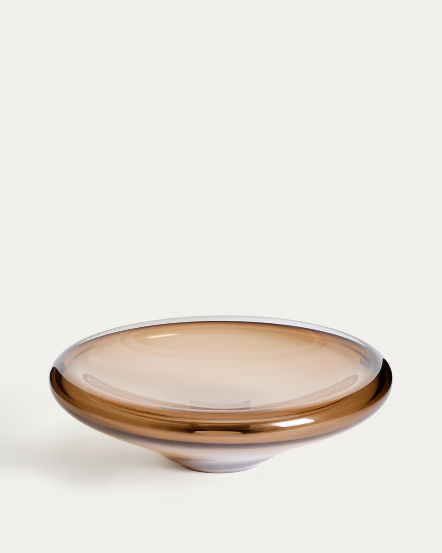 Zolira brown glass centerpiece Ø 31 cm