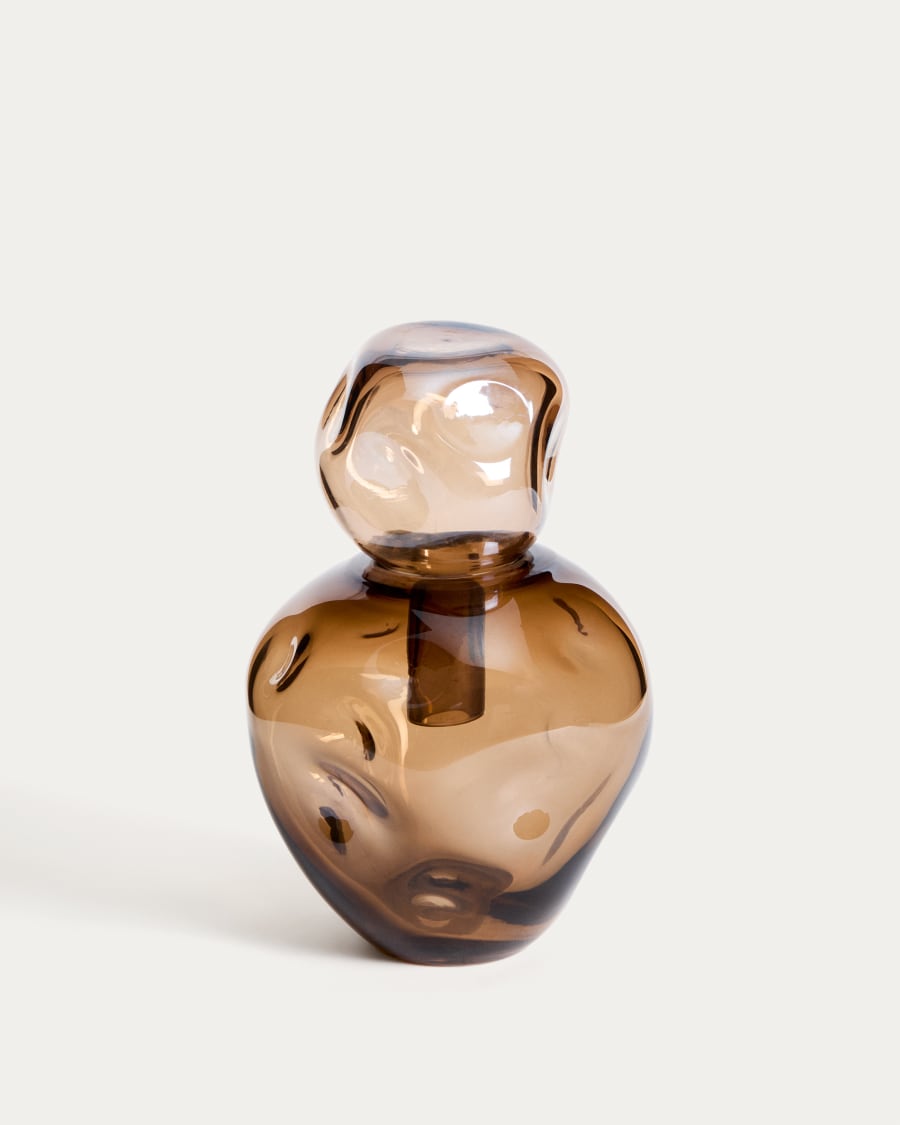 Olivet brown glass vase 30 cm