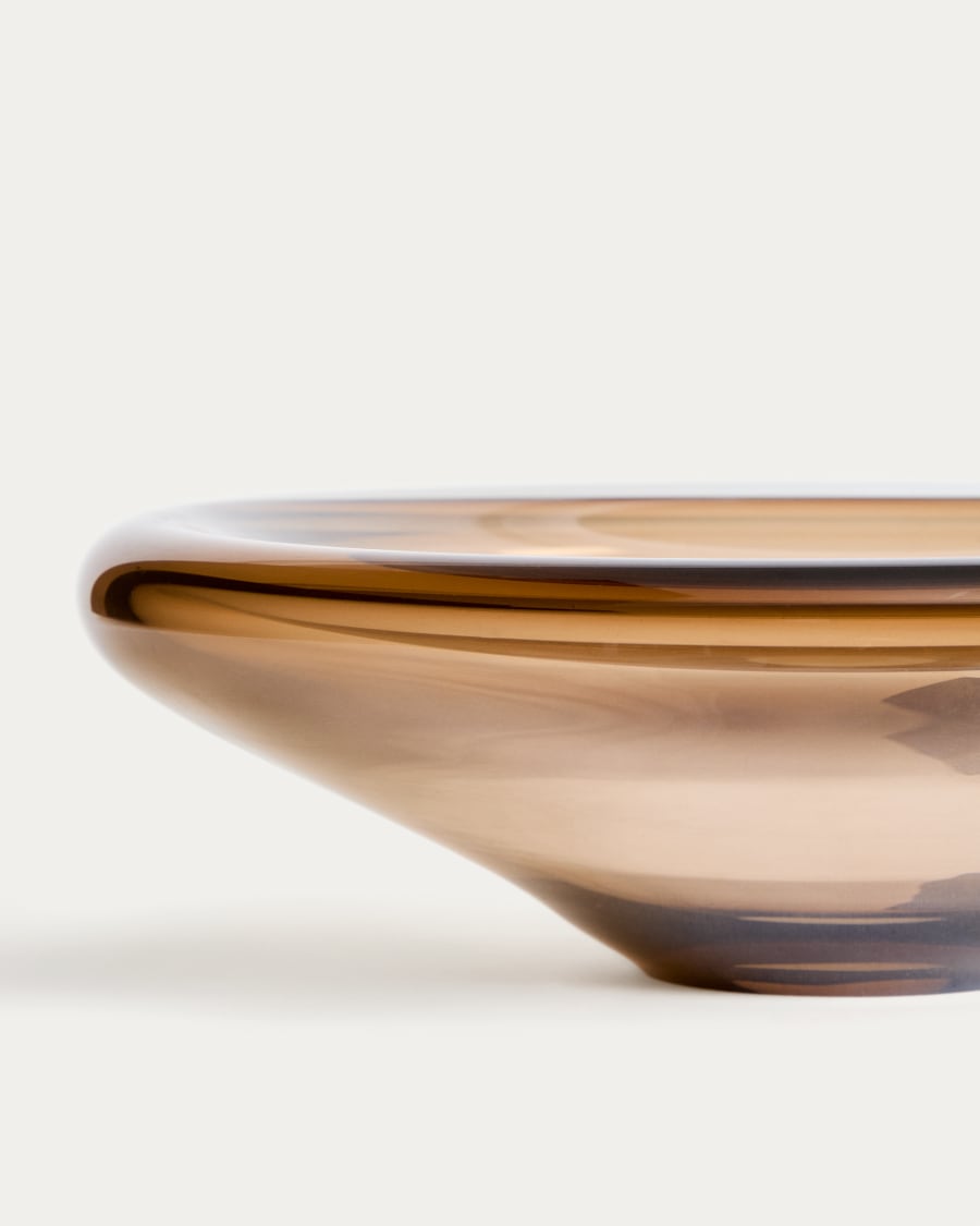 Zolira brown glass centerpiece Ø 31 cm