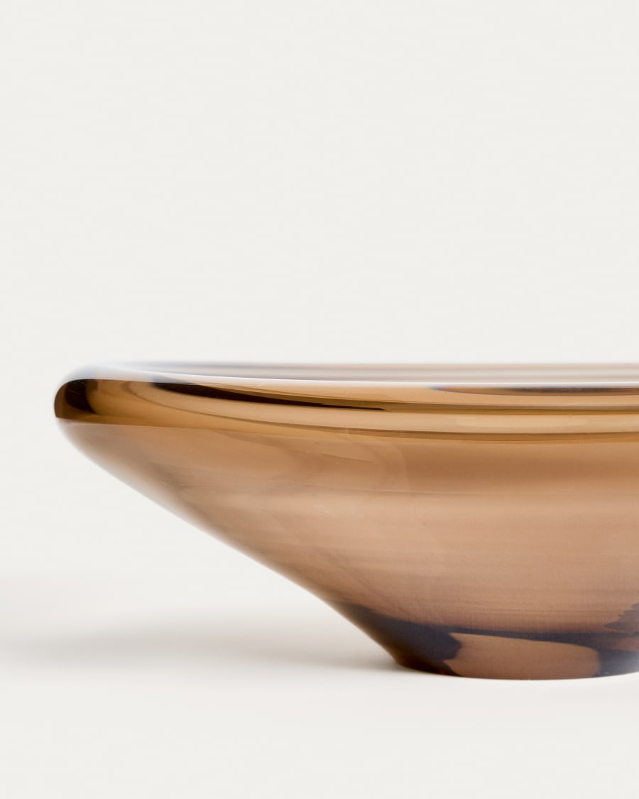 Zolira brown glass centerpiece Ø 27 cm