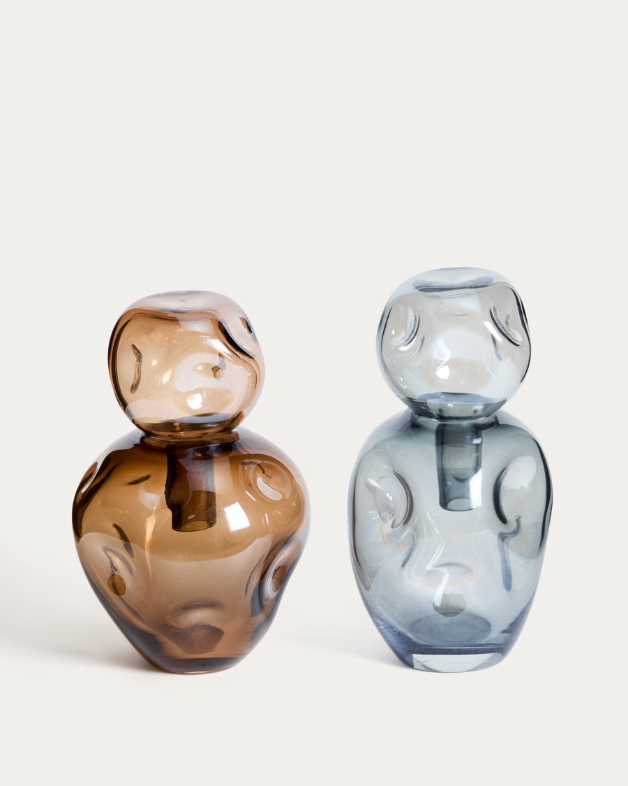 Olivet brown glass vase 30 cm