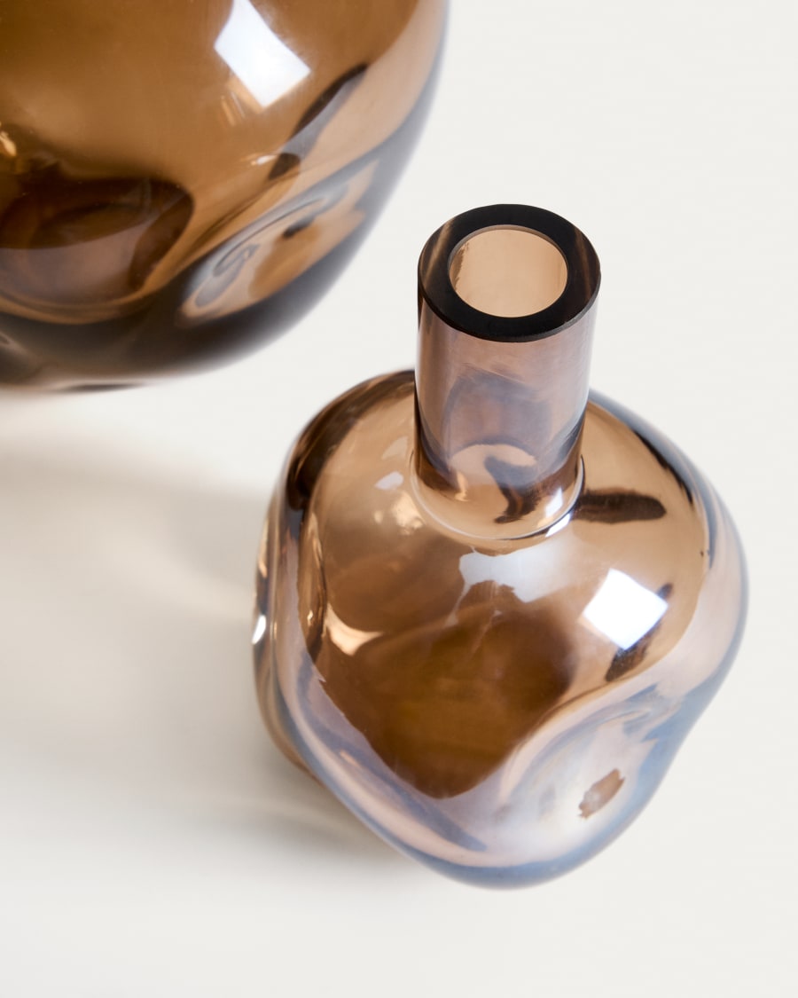 Olivet brown glass vase 30 cm