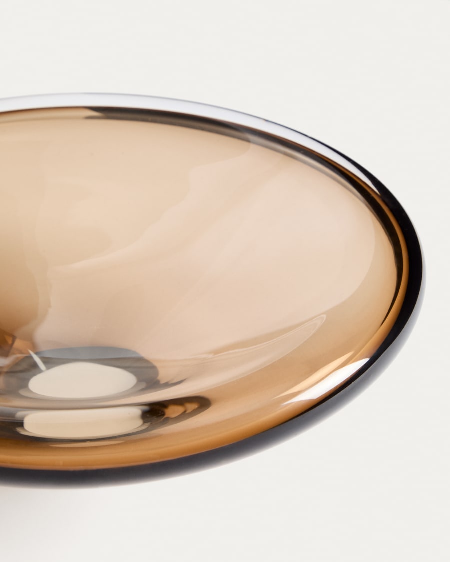 Zolira brown glass centerpiece Ø 27 cm