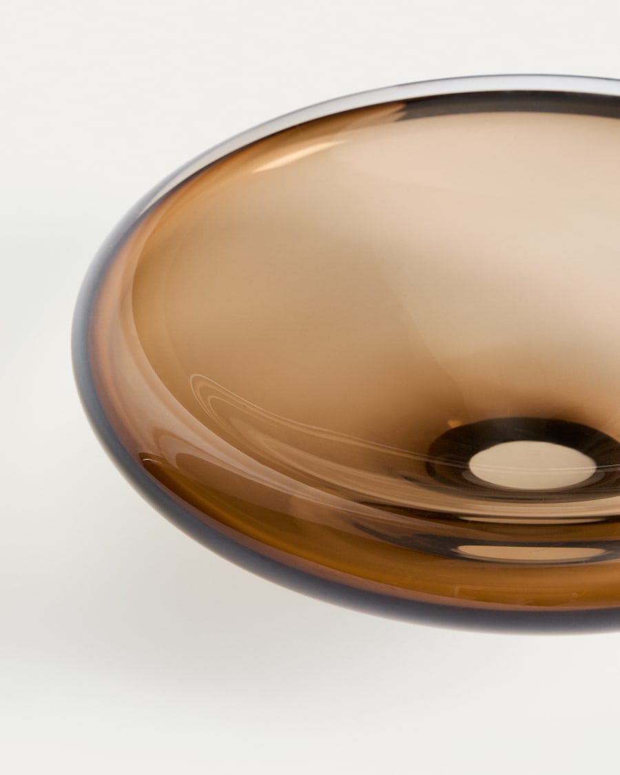 Zolira brown glass centerpiece Ø 31 cm