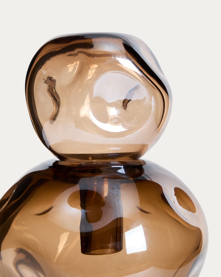 Olivet brown glass vase 30 cm