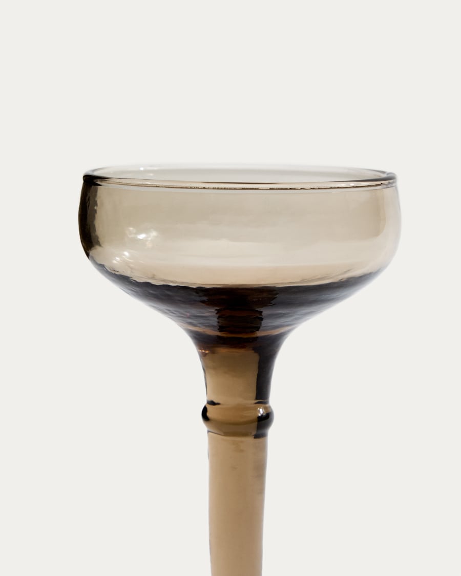 Vinea wine glass made of brown recycled glass