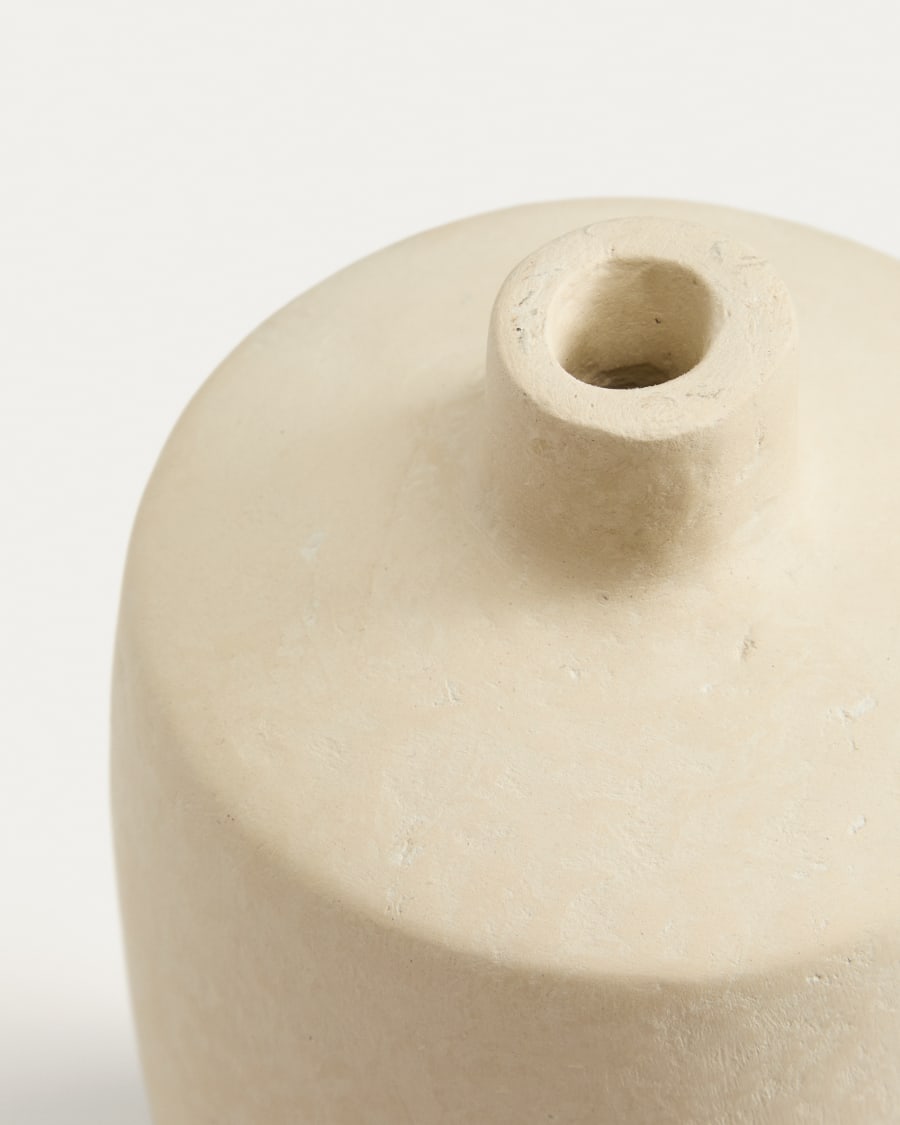 Mireni papier-mâché vase beige Ø 26 cm