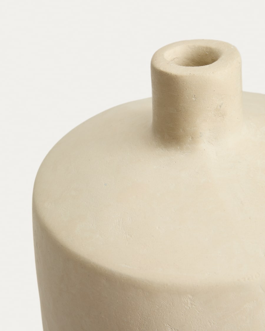 Mireni papier-mâché vase beige Ø 39 cm