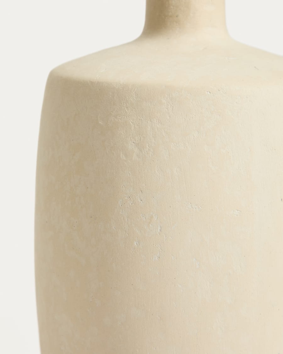 Mireni papier-mâché vase beige Ø 26 cm