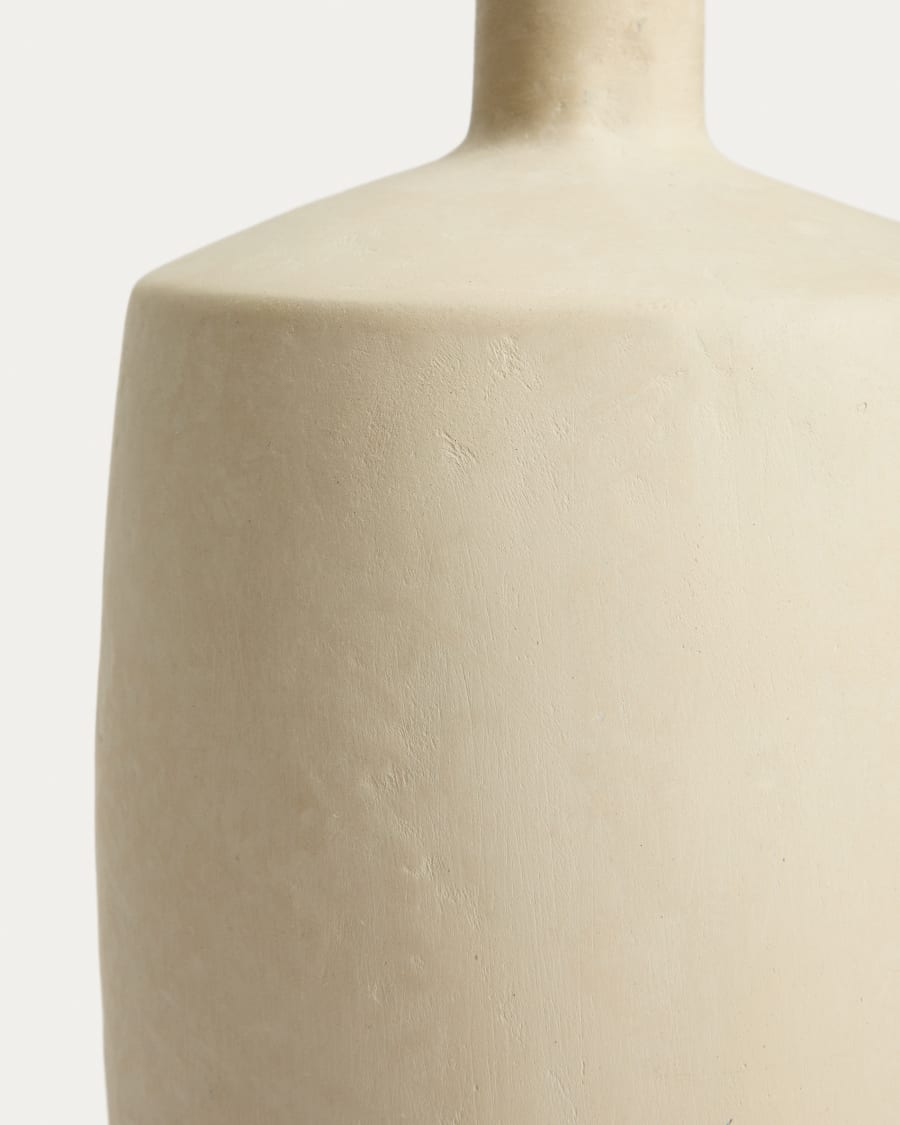 Mireni papier-mâché vase beige Ø 39 cm