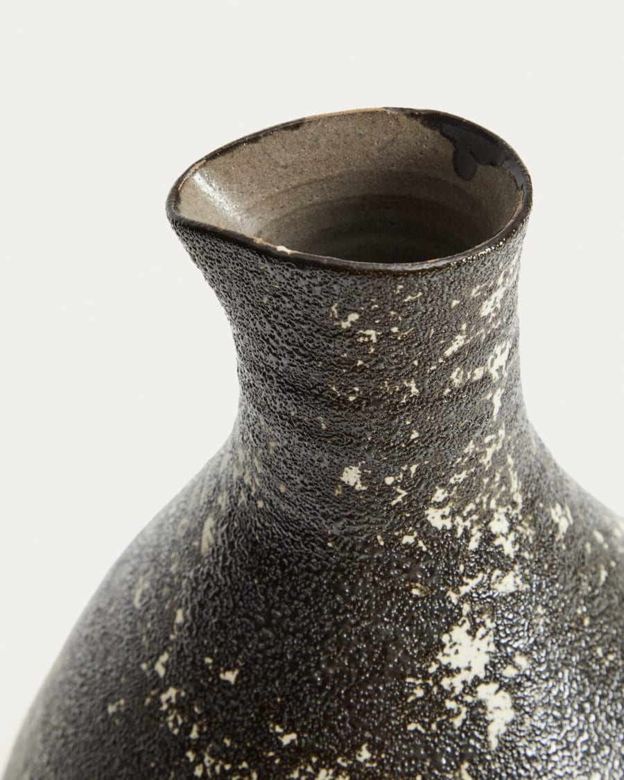Orelin ceramic vase in black and white 39 cm