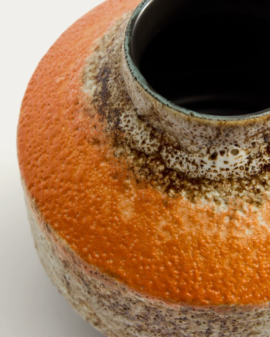 Vase Estin en céramique multicolore 16,5 cm