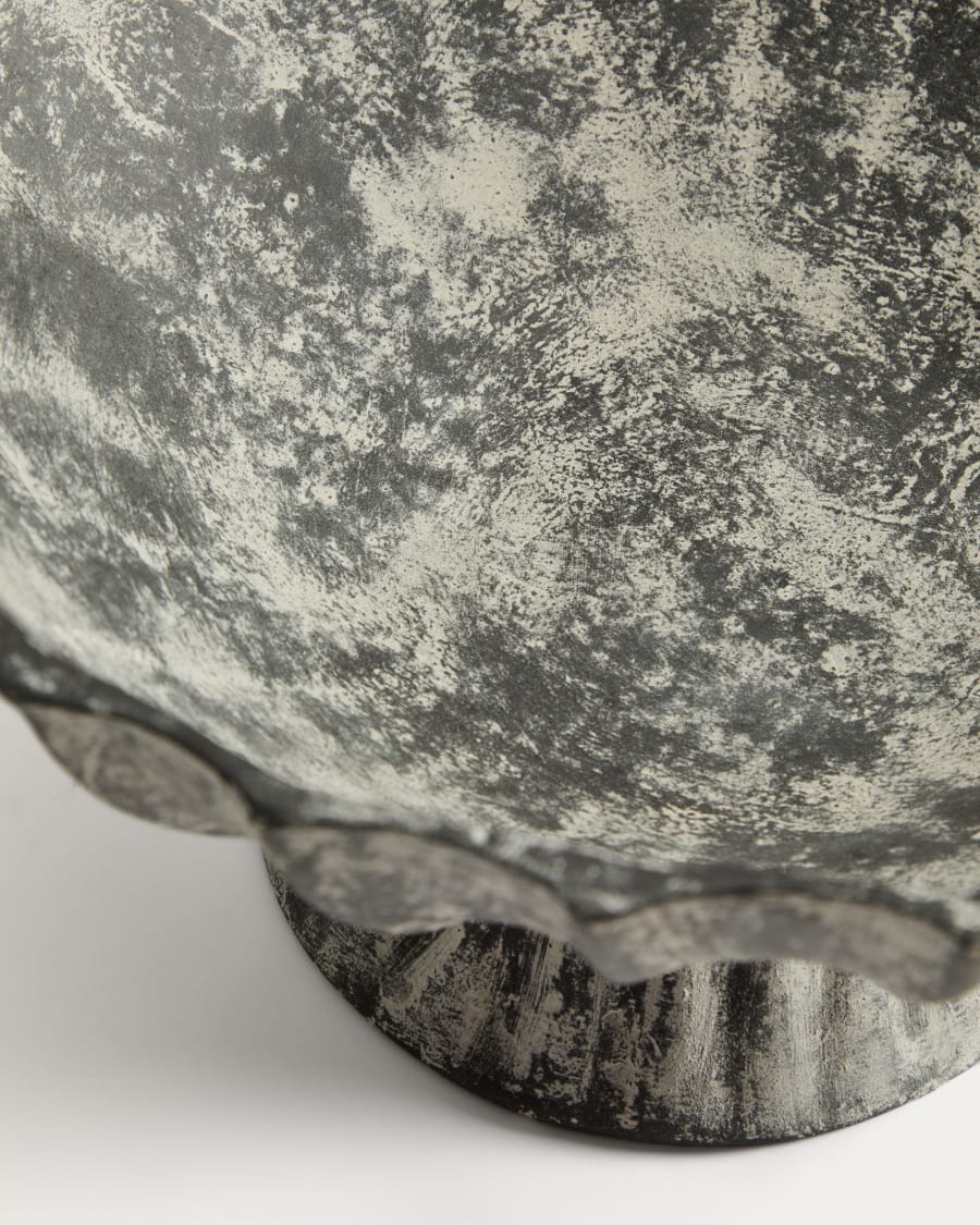 Centrotavola Valura in cartapesta grigio Ø 33 cm