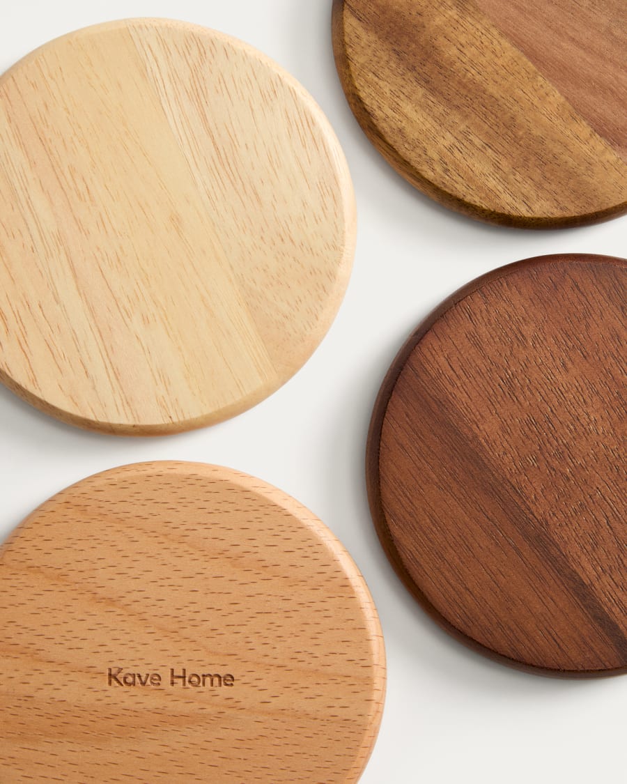 Set Novera mit 4 Untersetzern aus Akazienholz, FSC 100 %
