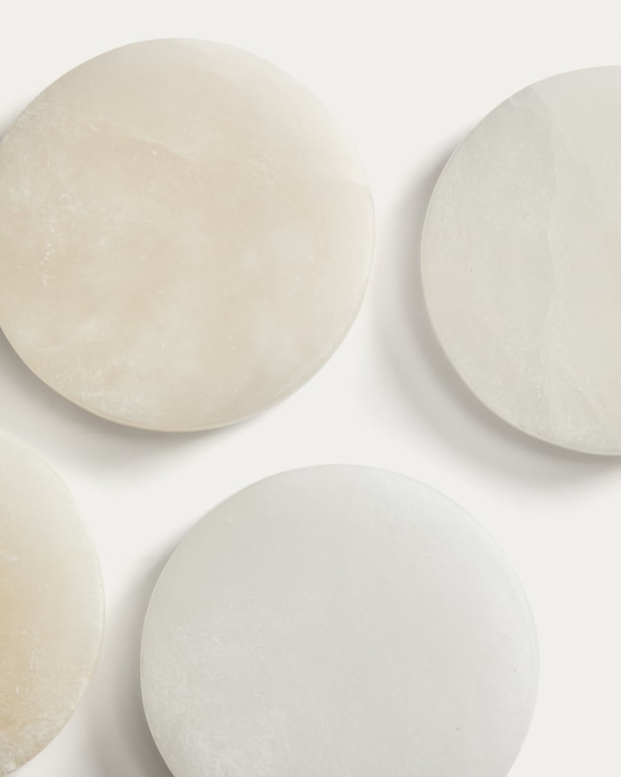 Noreli set of 4 alabaster coasters