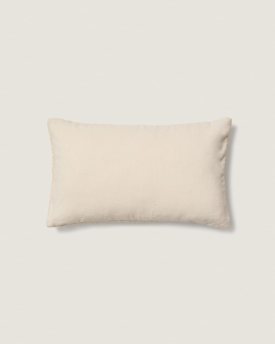 Housse de coussin Enari en coton beige et noir 50 x 30 cm