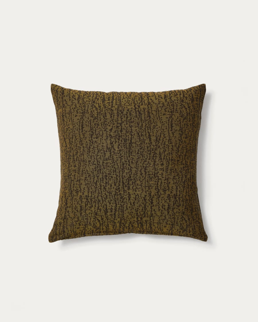 Housse de coussin Melien en jacquard à pois vert 50 x 50 cm