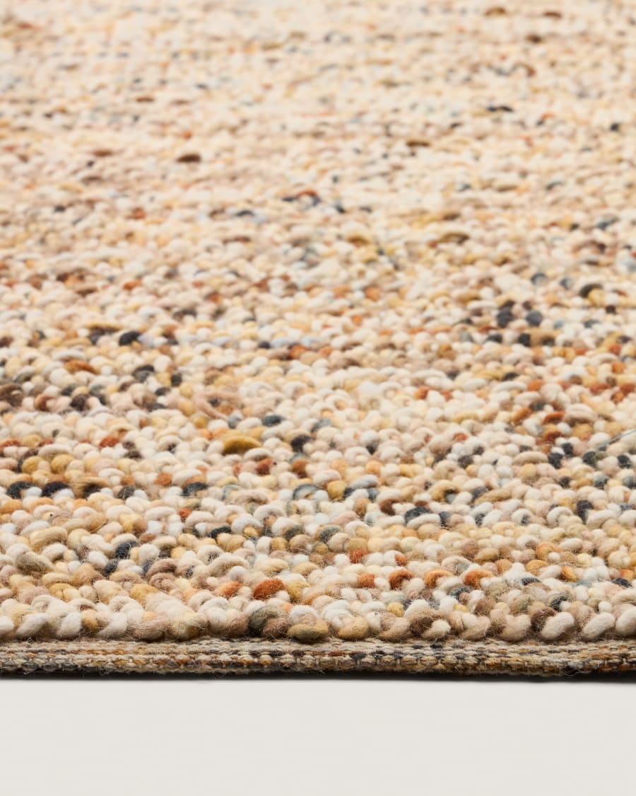 Bouclé-Wollteppich Elanis, mehrfarbig, 200 x 300 cm