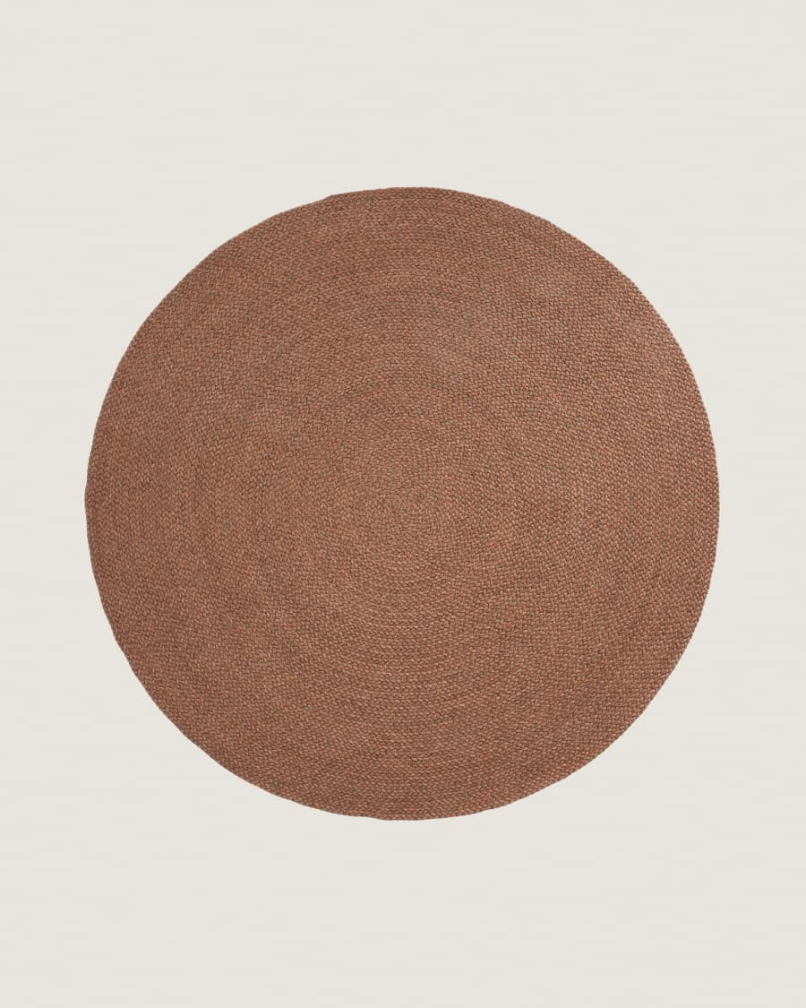 Rug Despas in synthetic fibers terracotta Ø200 cm