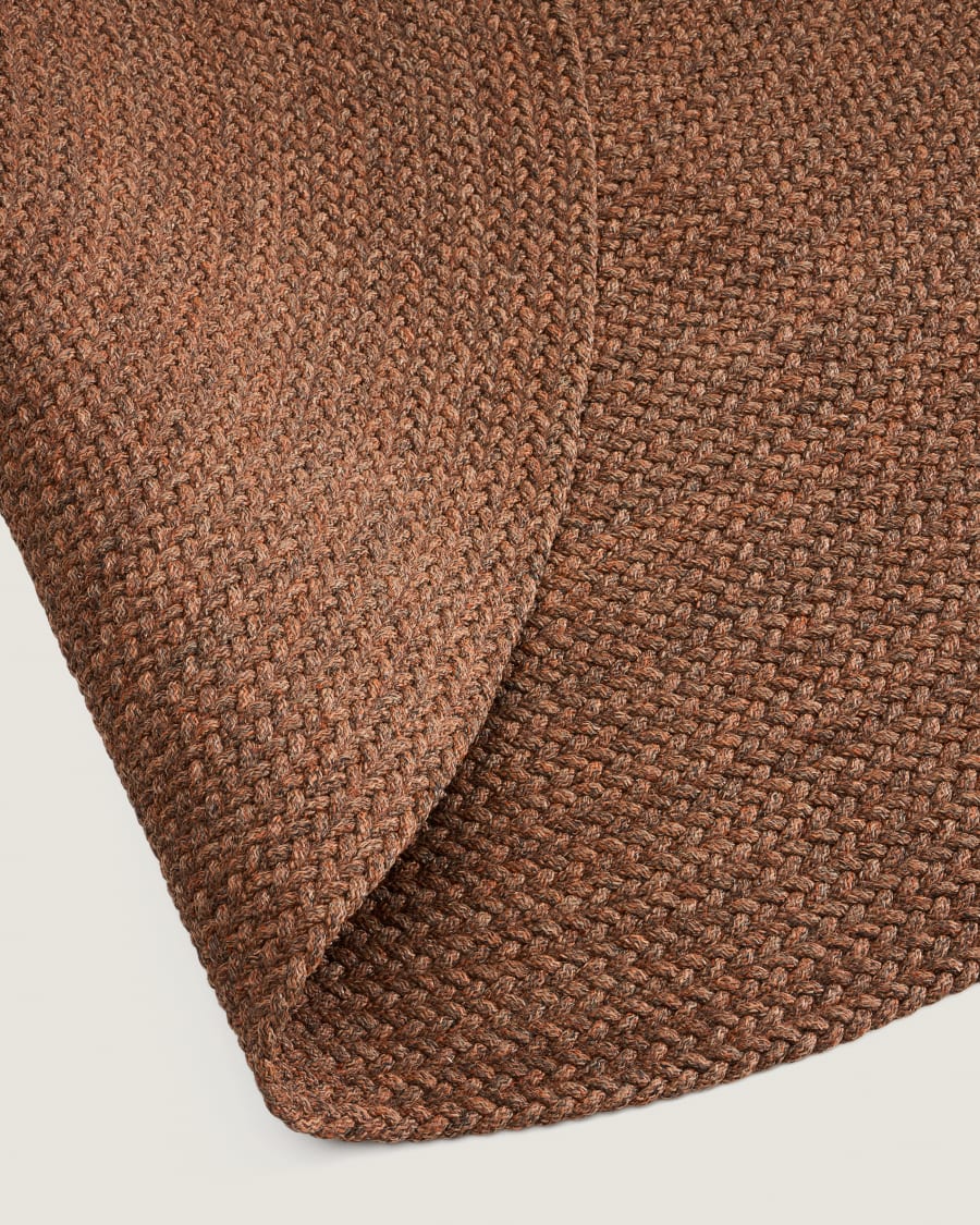 Rug Despas in synthetic fibers terracotta Ø200 cm