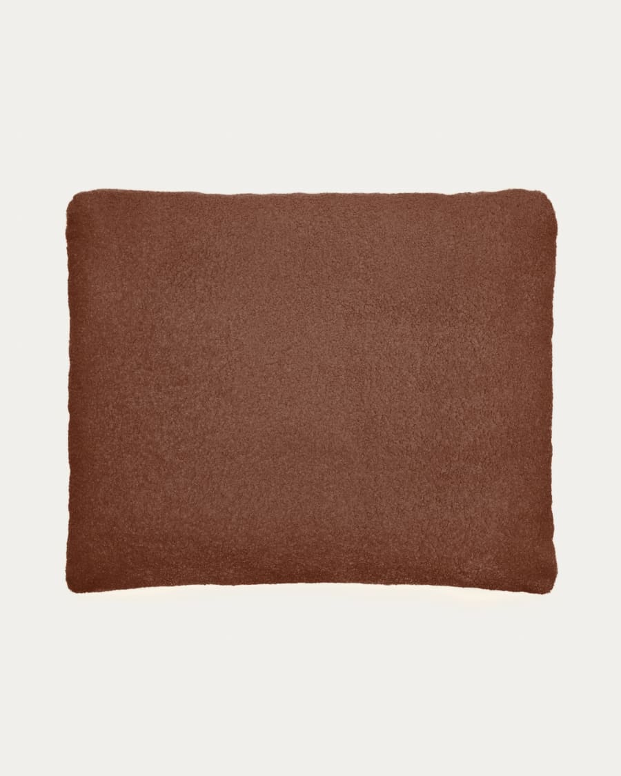 Martina terracotta bouclé cushion 60 x 52 cm