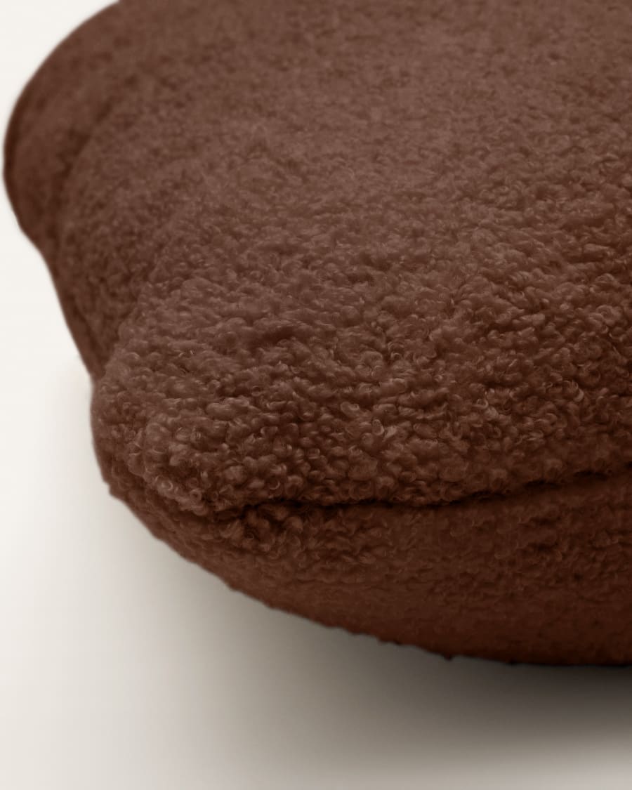 Martina terracotta bouclé cushion 60 x 52 cm